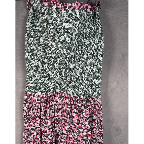 Free People Women's Boho Floral One I Love Green Pink Maxi Dress Sz S - Picture 7 of 13